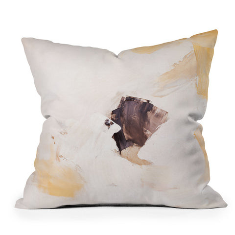 PrettyPainter Abstract Neutrals V1 Outdoor Throw Pillow