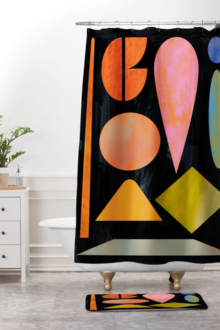 qooeea Eika Shower Curtain And Mat