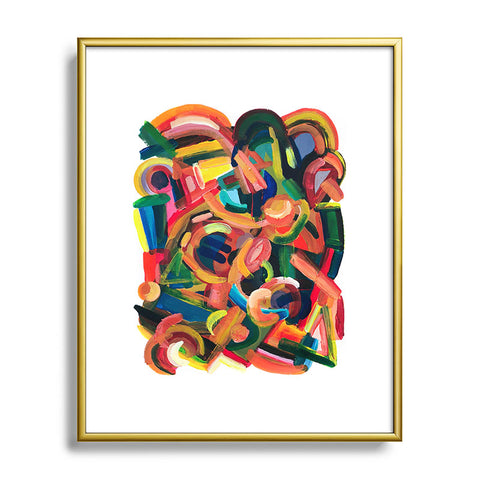 qooeea Rue Metal Framed Art Print