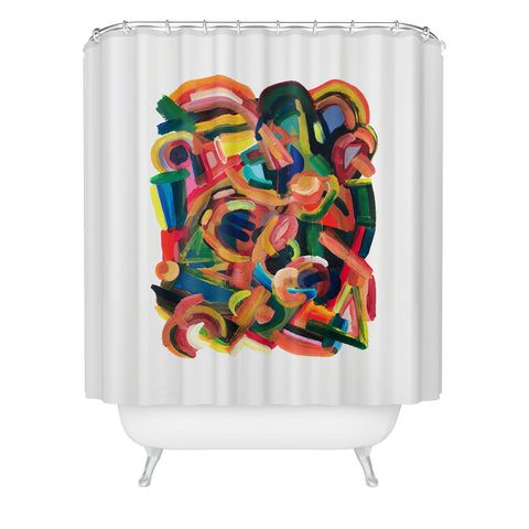qooeea Rue Shower Curtain