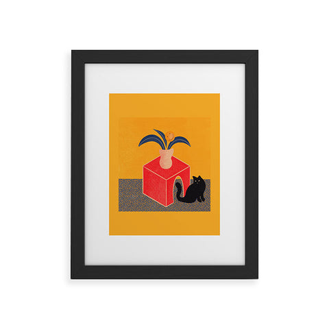 qooeea the cat Framed Art Print