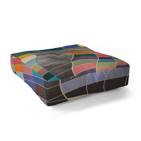 qooeea Warp Floor Pillow Square