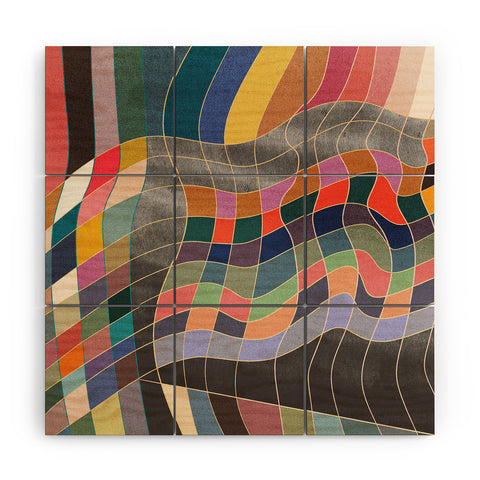 qooeea Warp Wood Wall Mural