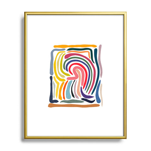 qooeea Whorl Metal Framed Art Print
