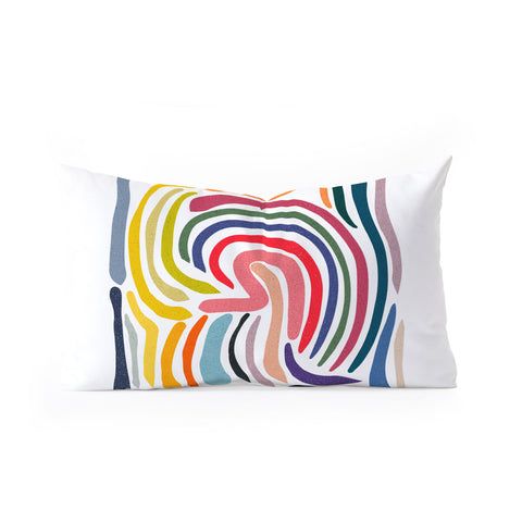 qooeea Whorl Oblong Throw Pillow