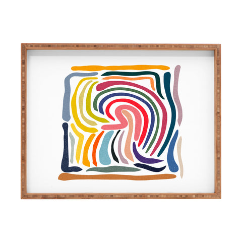 qooeea Whorl Rectangular Tray