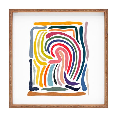 qooeea Whorl Square Tray