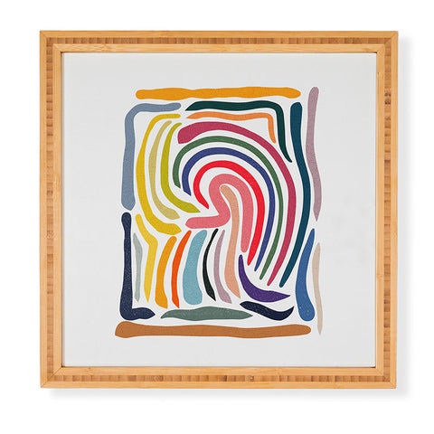 qooeea Whorl Framed Wall Art