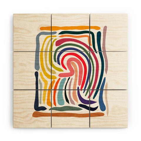 qooeea Whorl Wood Wall Mural