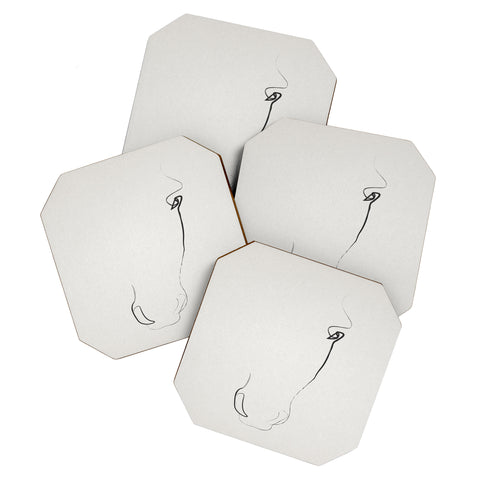 Quibe One line Horse 407 Coaster Set