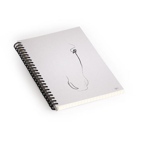 Quibe One line Horse 407 Spiral Notebook