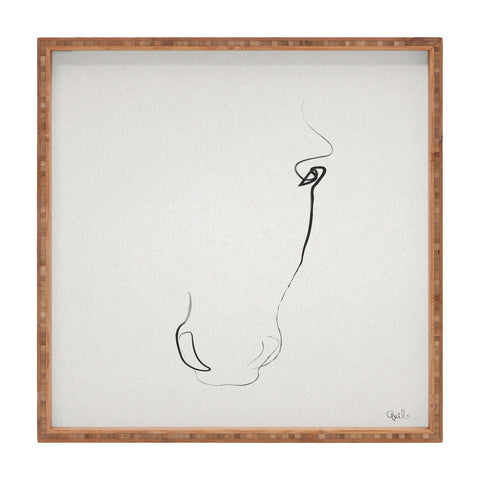 Quibe One line Horse 407 Square Tray