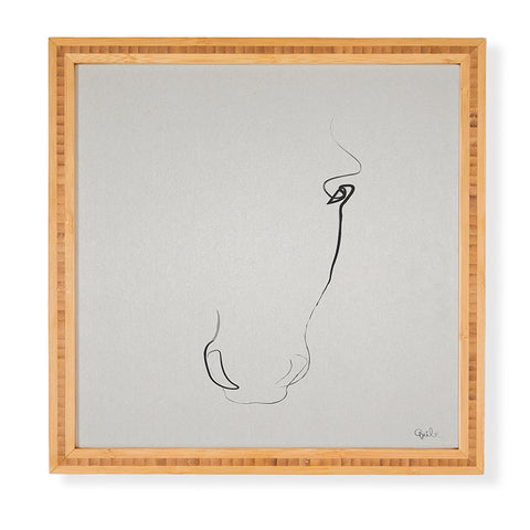 Quibe One line Horse 407 Framed Wall Art