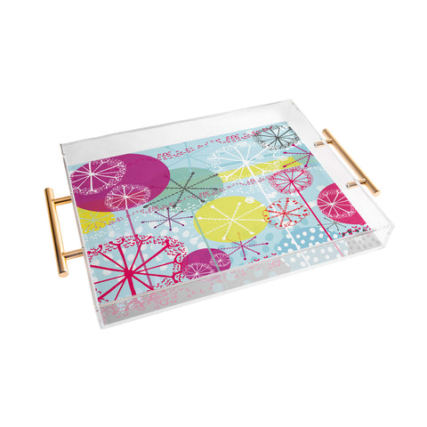 Rachael Taylor Snowflake Stems Acrylic Tray