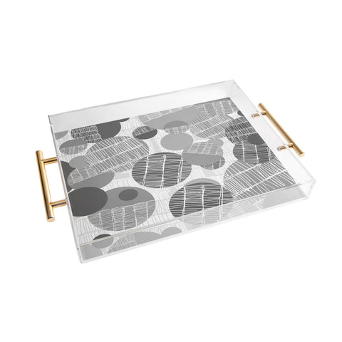 Rachael Taylor Textured Geo Gray 1 Acrylic Tray