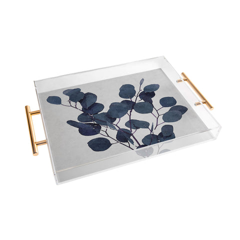 Rachel Elise Eucalyptus Leaf Stem Botanical Acrylic Tray