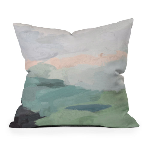 Rachel Elise Farmland Sunset Outdoor Throw Pillow