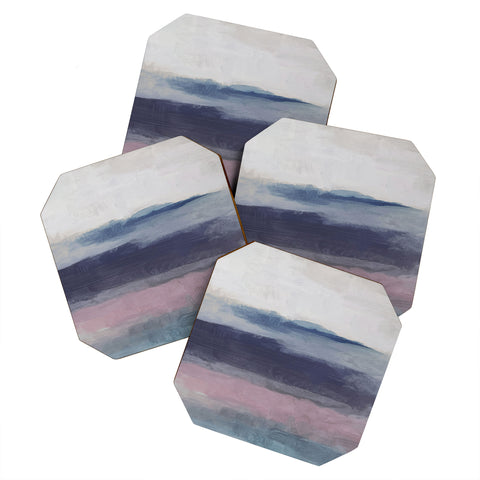 Rachel Elise Purple Waves Coaster Set
