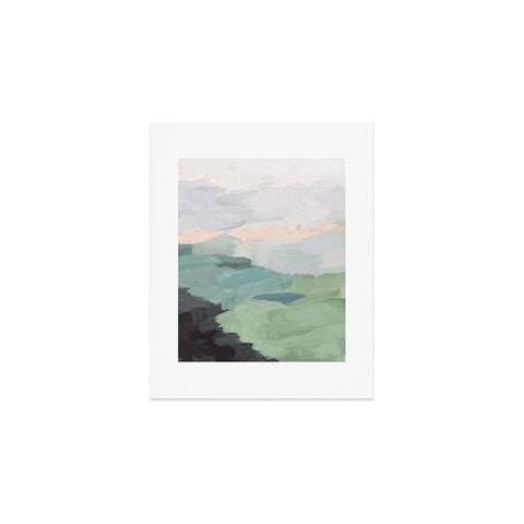 Rachel Elise Seafoam Green Mint Black Blush Art Print