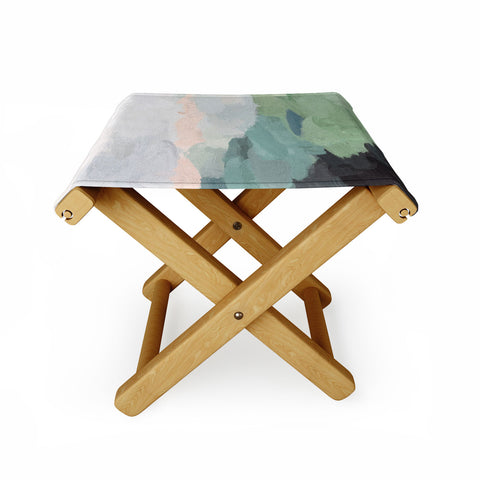 Rachel Elise Seafoam Green Mint Black Blush Folding Stool