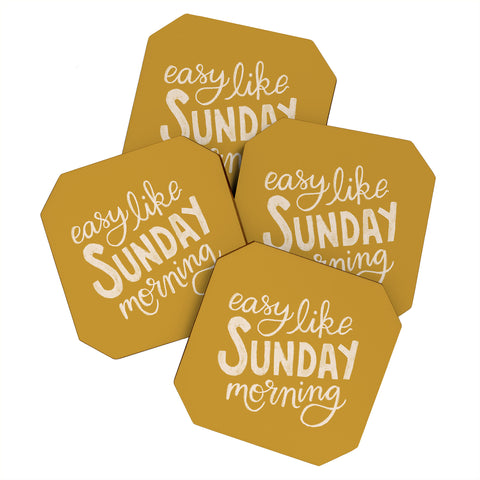 Rachel Szo Easy Like Sunday Morning Coaster Set