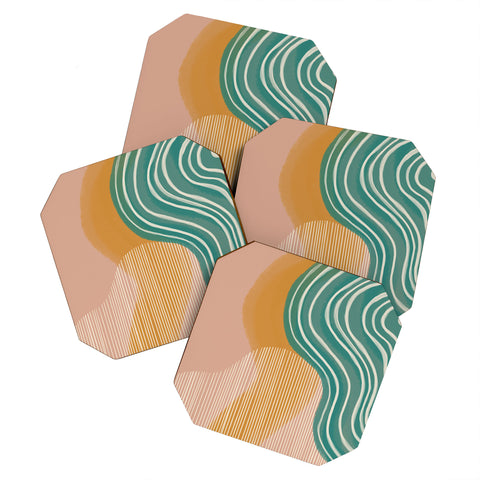 Rachel Szo Morning Swim Coaster Set