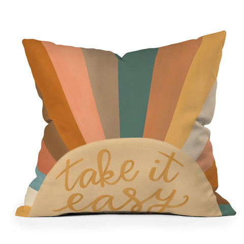 Rachel Szo Take It Easy Sunshine Outdoor Throw Pillow