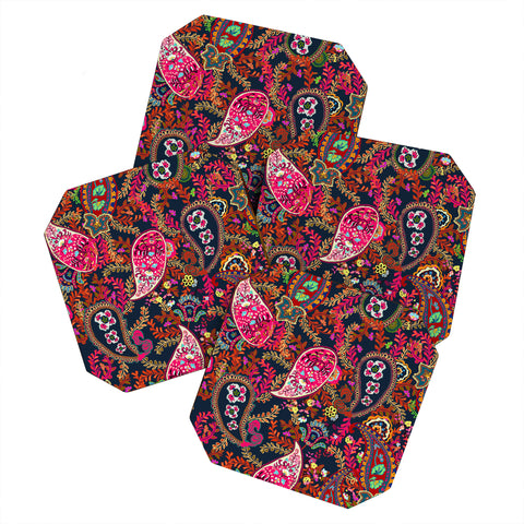 Rachelle Roberts Boho Paisley Coaster Set