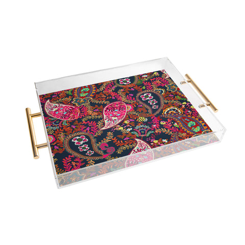 Rachelle Roberts Boho Paisley Acrylic Tray