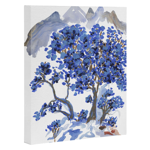 Rachelle Roberts Misty Blue Mountain Art Canvas