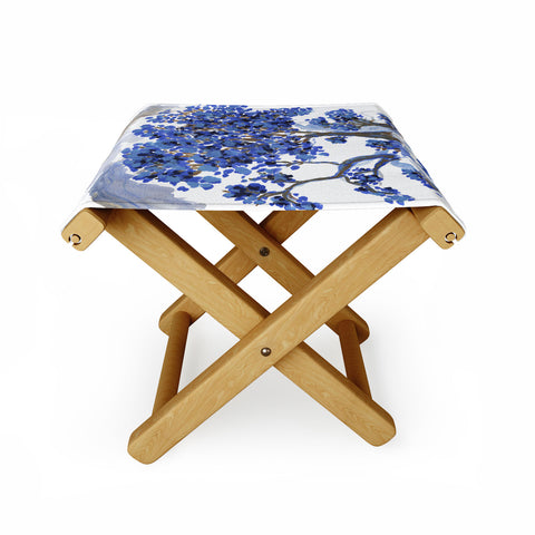 Rachelle Roberts Misty Blue Mountain Folding Stool
