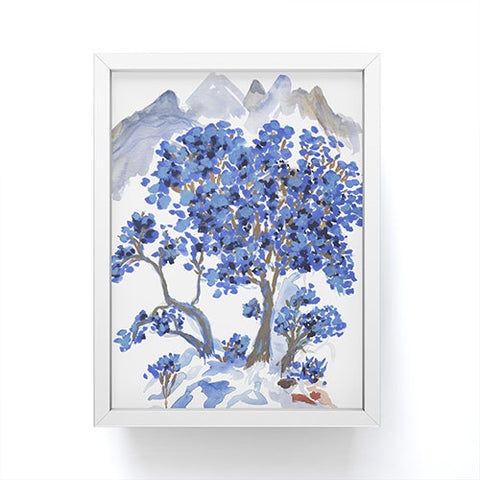 Rachelle Roberts Misty Blue Mountain Framed Mini Art Print