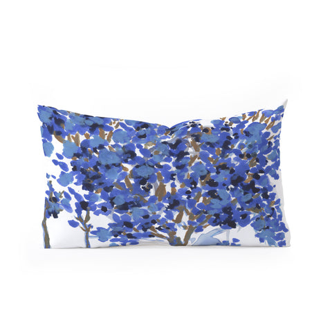 Rachelle Roberts Misty Blue Mountain Oblong Throw Pillow