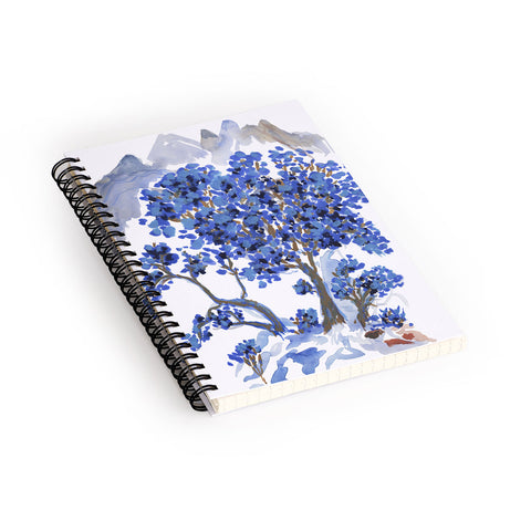 Rachelle Roberts Misty Blue Mountain Spiral Notebook