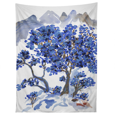 Rachelle Roberts Misty Blue Mountain Tapestry