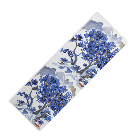 Rachelle Roberts Misty Blue Mountain Yoga Mat