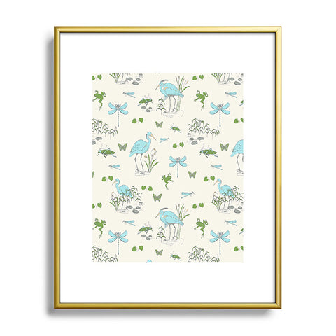 Rachelle Roberts Riverside Creatures Metal Framed Art Print