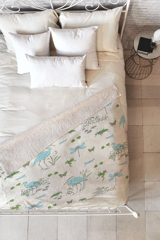 Rachelle Roberts Riverside Creatures Fleece Throw Blanket