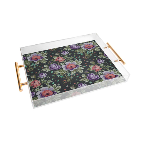 Rachelle Roberts Spring Floral Acrylic Tray