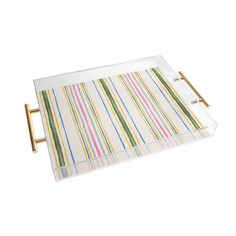 Rachelle Roberts Ticker Stripe Acrylic Tray