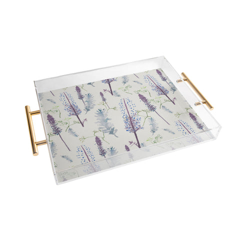 Rachelle Roberts Winter Pinecone Acrylic Tray