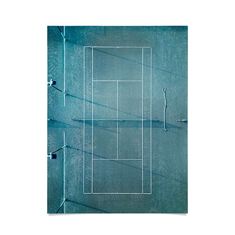 raisazwart Blue tennis court at sunrise Poster