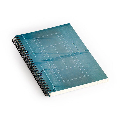 raisazwart Blue tennis court at sunrise Spiral Notebook