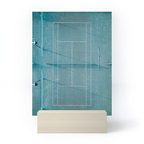 raisazwart Blue tennis court at sunrise Mini Art Print