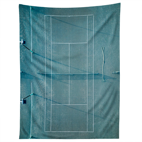 raisazwart Blue tennis court at sunrise Tapestry