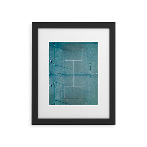 raisazwart Blue tennis court at sunrise Framed Art Print