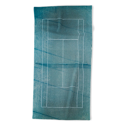 raisazwart Blue tennis court at sunrise Beach Towel