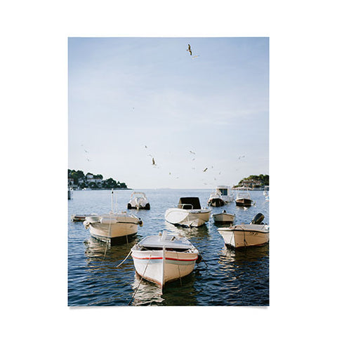 raisazwart Boats of Hvar Croatia ocean Poster