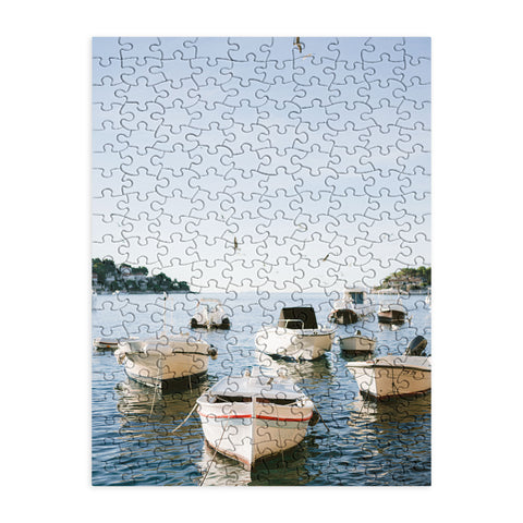 raisazwart Boats of Hvar Croatia ocean Puzzle