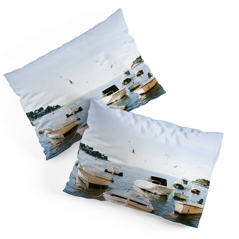 raisazwart Boats of Hvar Croatia ocean Pillow Shams